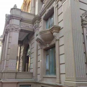 昆明 黄金麻花岗岩光面别墅外墙干挂施工完成