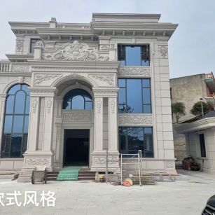 昆明 白麻花岗岩别墅外墙干挂