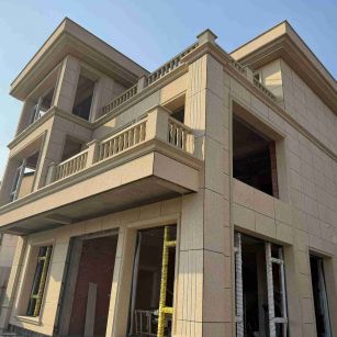 昆明 黄金麻花岗岩石材荔枝面外墙干挂效果展示