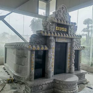 昆明 芝麻白墓碑效果展示图