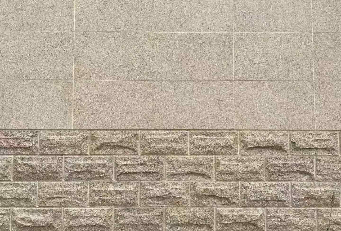 昆明 黄金麻自然面蘑菇石配荔枝面干挂