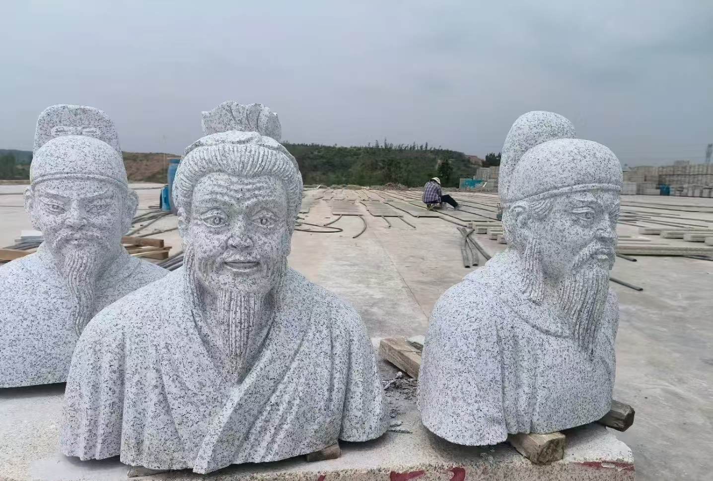 昆明 白麻花岗岩石材人物立体雕刻