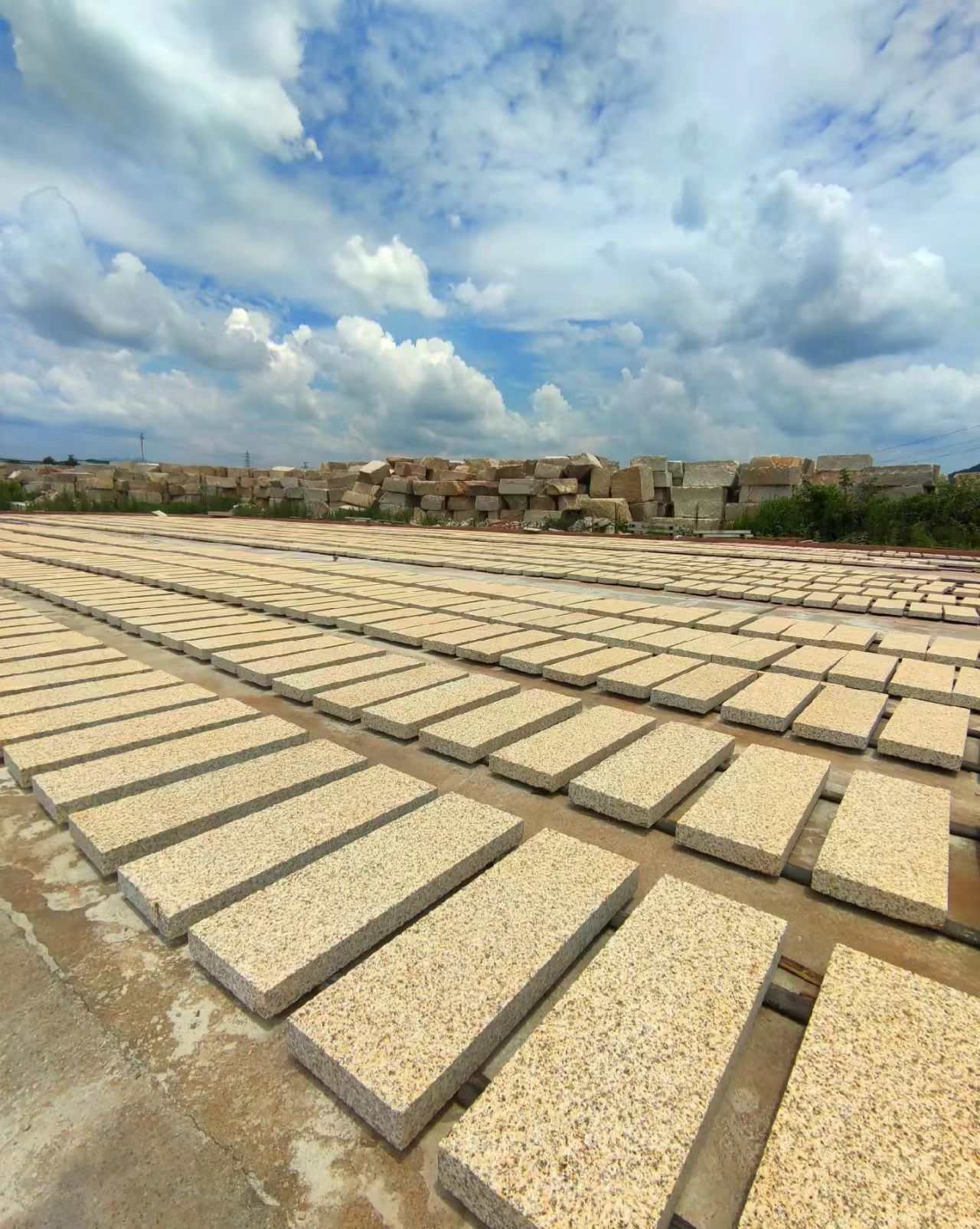 昆明 黄金麻花岗岩荔枝面地铺石防护中