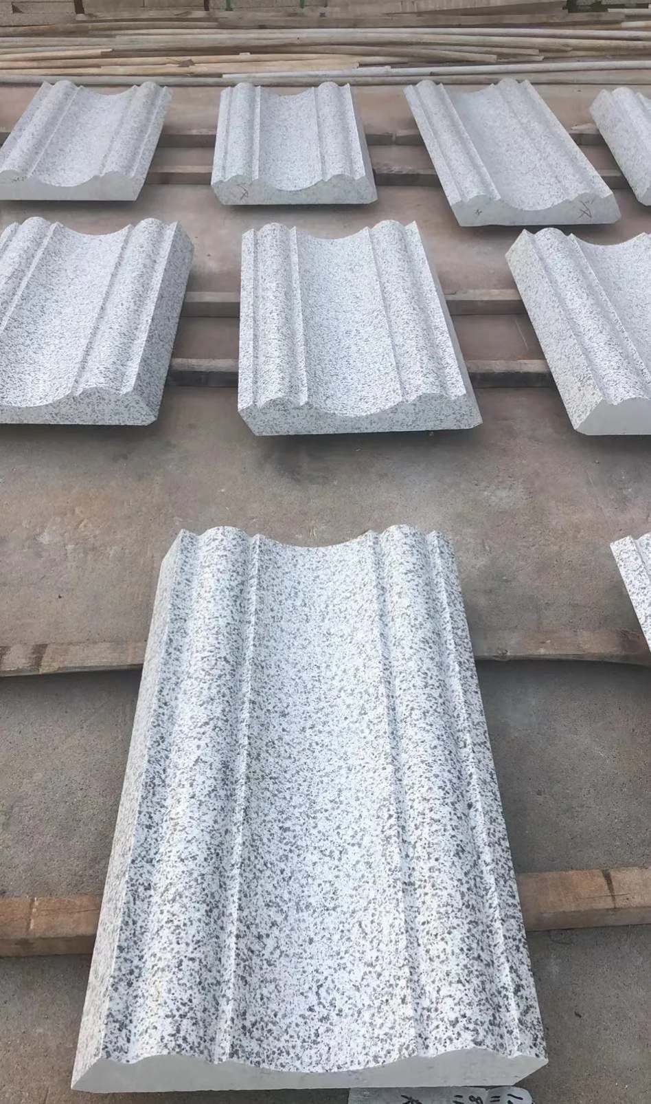 昆明 白麻花岗岩光面别墅线条