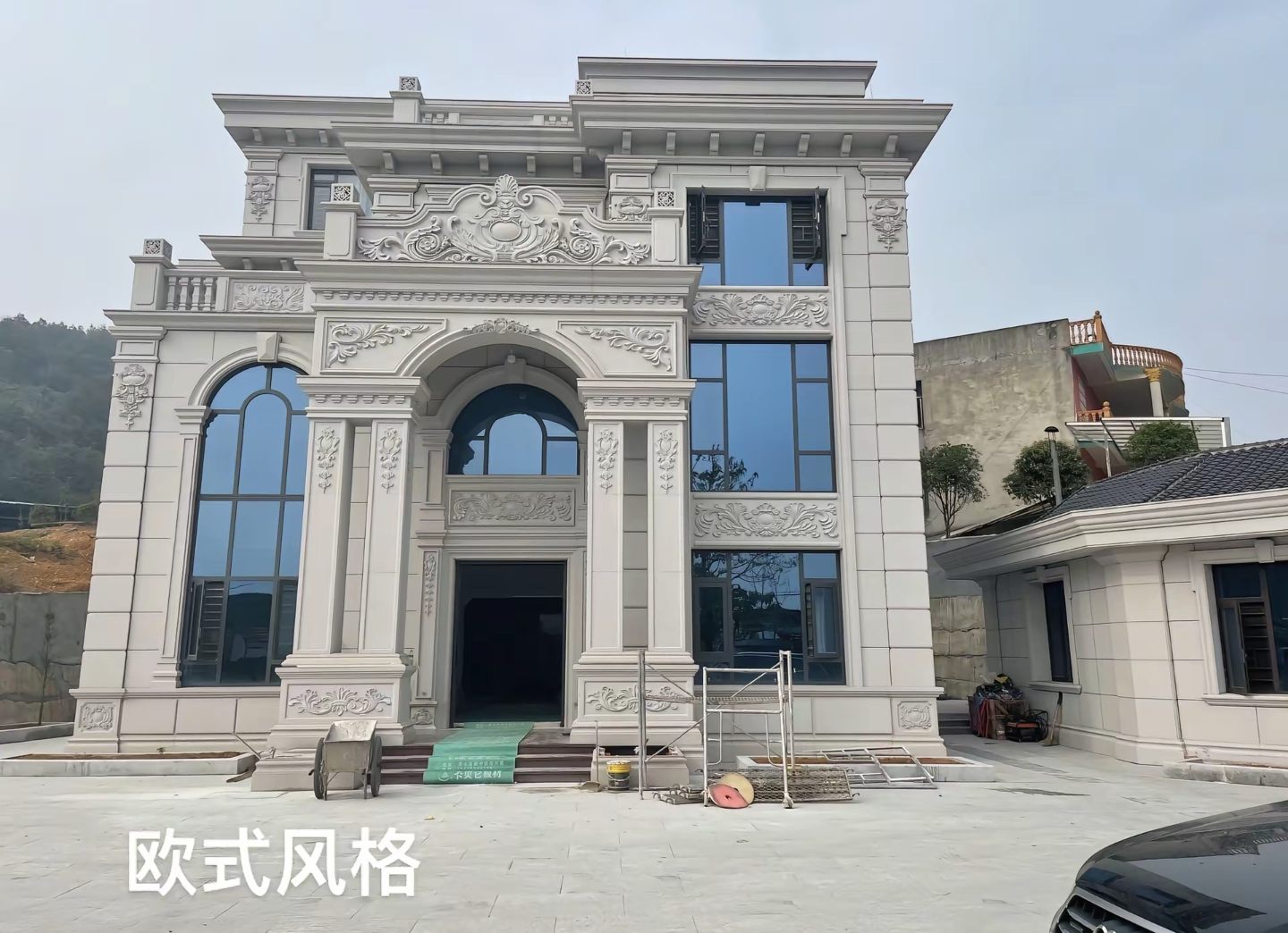 昆明 白麻花岗岩别墅外墙干挂